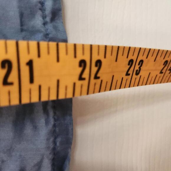 Marnie West Vintage 100% Silk Embroidered Blouse- Jean Blue- Size Large Western - Picture 8 of 8